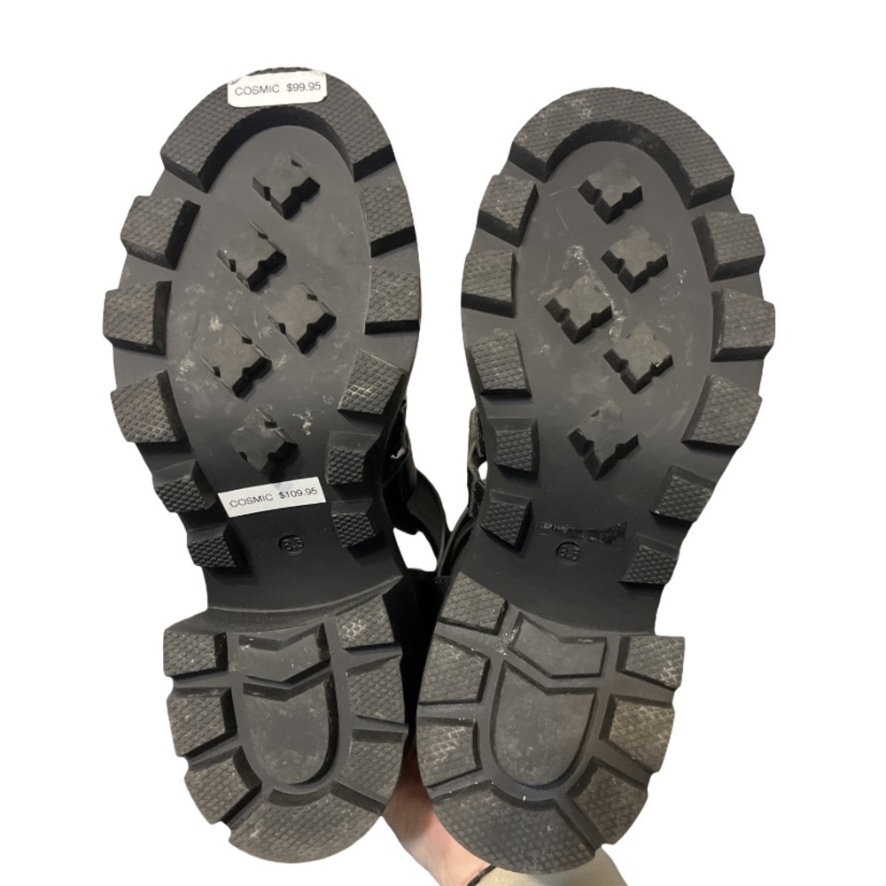 Steve Madden Black Chunky Platform Heels - Picture 7 of 9